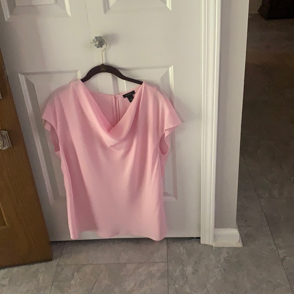 Halogen pink cap sleeved blouse